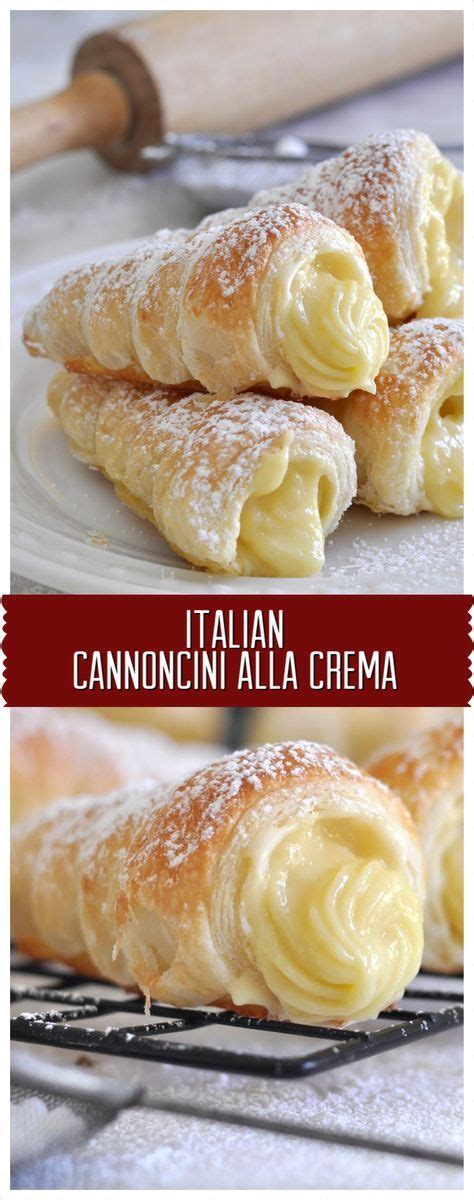 Italian Cream Stuffed Cannoncini Cream Horns Recipe Pastries Recipes Dessert Puff Pastry