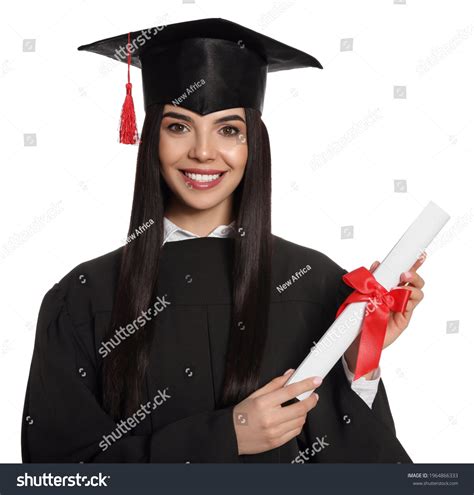 Happy Student Graduation Hat Diploma On Stock Photo 1964866333