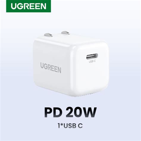 UGREEN Mini PD 20W USB C Foldable Fast Charger Compatible With IPhone