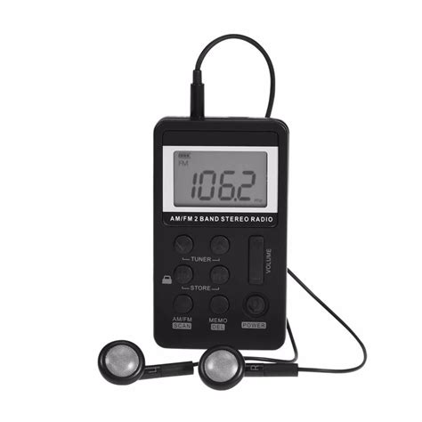 Mini Amfm 2 Band Stereo Pocket Radio Receiver With Lcd Display And