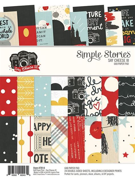 Simple Stories Say Cheese Iii X Paper Pad Simple Stories Paper