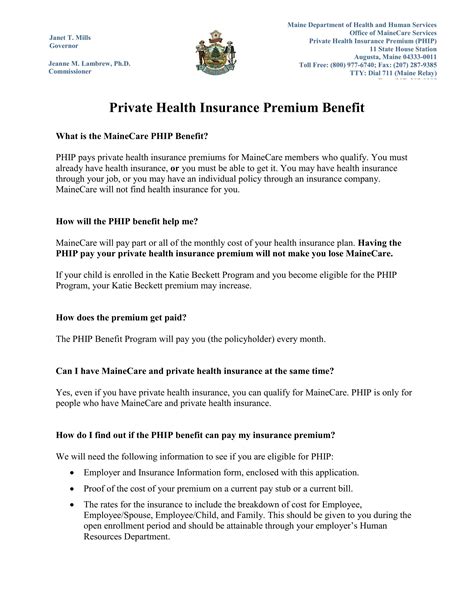 Phip Program Maine Form Fill Out Printable Pdf Forms Online