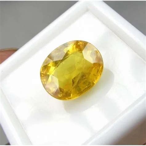 Natural Bangkok Yellow Sapphire Bangkok Pukhraj Stone Gemstone At Rs