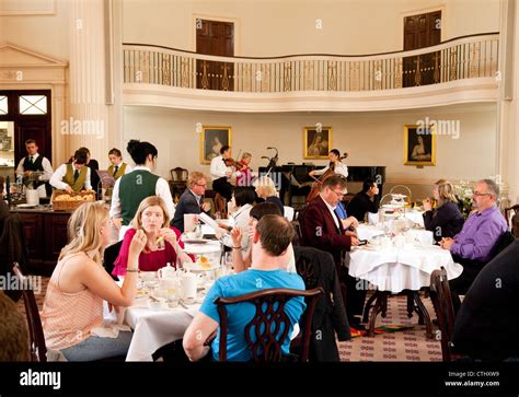 Visitors Having Afternoon Tea In The Pump Room Tea Rooms Restaurant