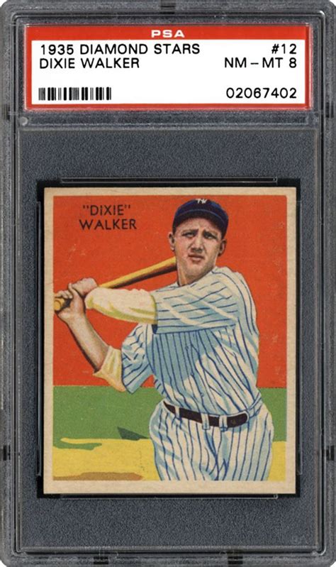 1934-1936 Diamond Stars Dixie Walker | PSA CardFacts®