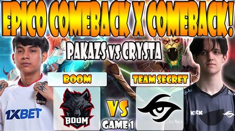 Boom Vs Team Secret Bo Game Pakazs Slatems Vs Crystallis Puppey