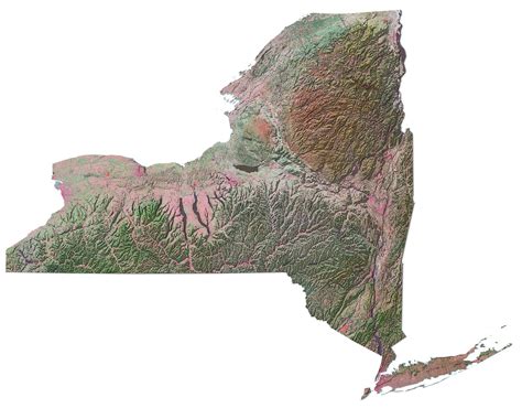 New York Lakes and Rivers Map - GIS Geography