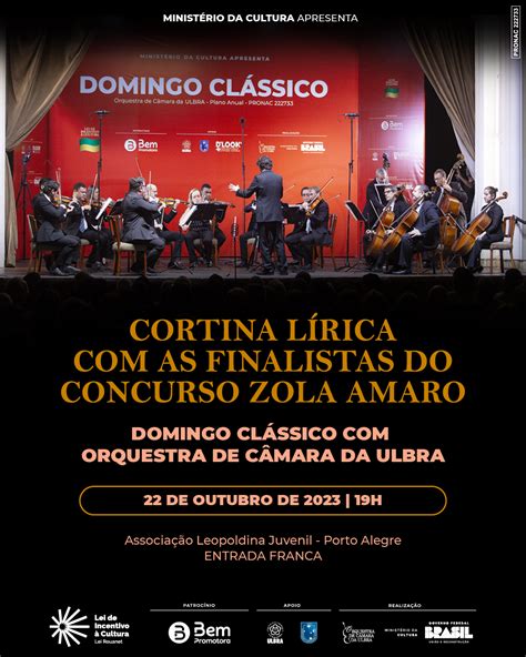 Orquestra da Ulbra apresenta cortina lírica finalistas do Concurso