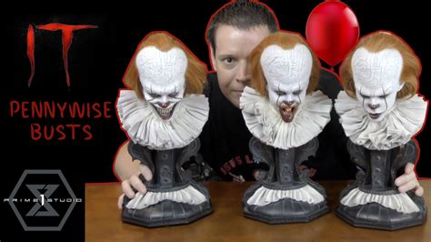 Prime 1 Studios Pennywise Bust Set Review Serious Surprised Dominant