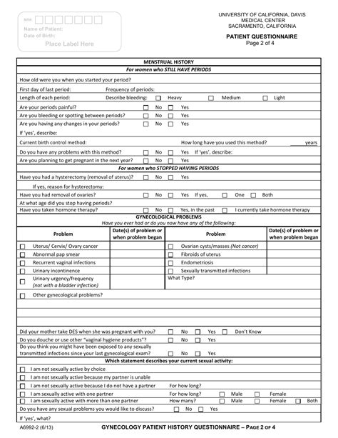 Patient Questionnaire Fill Out Sign Online And Download Pdf