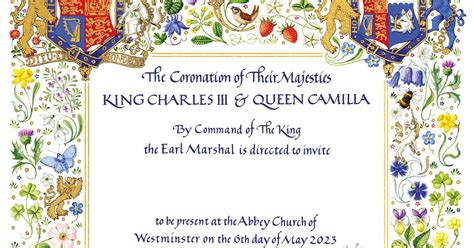 King Charles' Coronation invitations' incredible hidden detail in floral design - Mirror Online