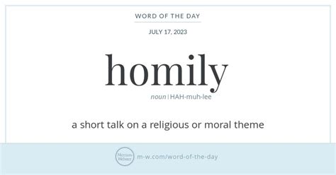 Word of the Day: Homily | Curious.com