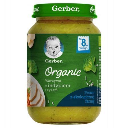 Gerber Organic Obiadek Warzywa Z Indykiem I Ry Em Dla Niemowl T Po