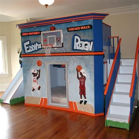 Pin By Kidspace Playrooms On Boys Beds Basketball Themed Bedroom