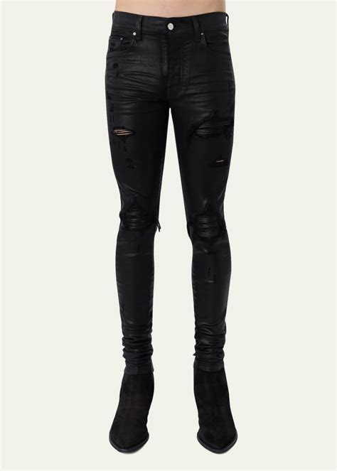 Amiri Mens Mx1 Coated Skinny Jeans Bergdorf Goodman