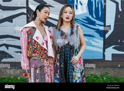 Guests Wear All Shuting Qiu Outside Shuting Qiu Show During Milan