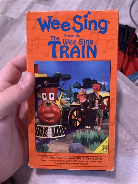 vintage wee sing vhs tape  wee sing train video charming chug sing