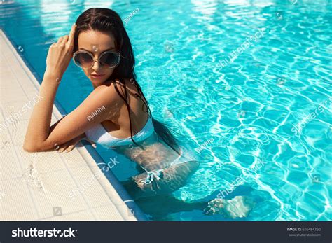 Woman Pool Beautiful Sexy Girl Hot Stock Photo 616484750 Shutterstock