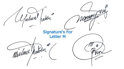 M Signature Tutorial Signature Style For Letter M Signature With