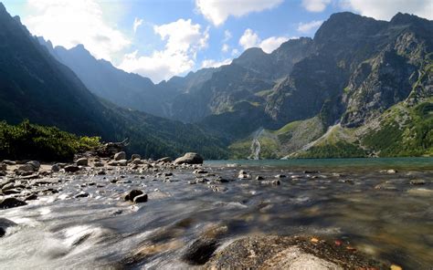 Wallpaper Landscape Mountains Sea Lake Nature Sky River Rocks