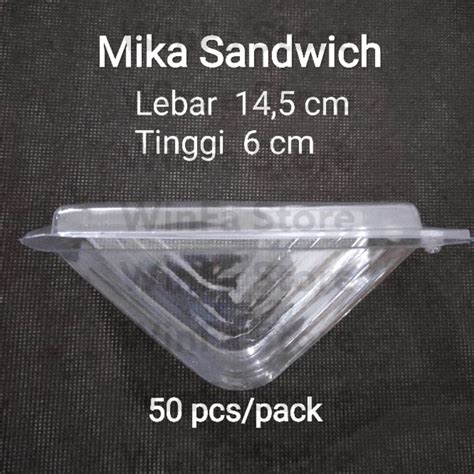 Jual Kotak Sandwich Mika Sandwich Roti Isi Kotak Segitiga Roti