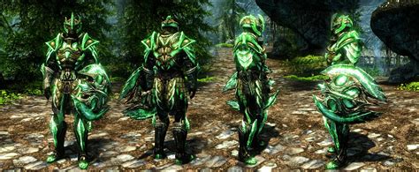 Green Contrastic Glass Armor At Skyrim Nexus Mods And Community