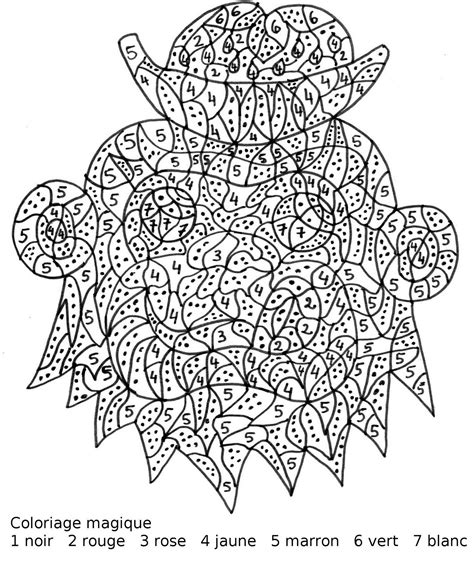 Coloriage Coloriage magique 126162 Éducatifs Dessin à colorier