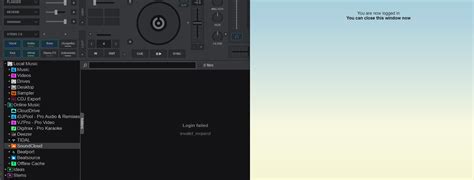 VirtualDJ - SoundCloud Login Failed "invalid_request"