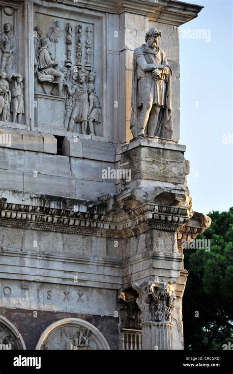 Statue Of A Dacian Prisoner With Attic Relief On The Arch Of