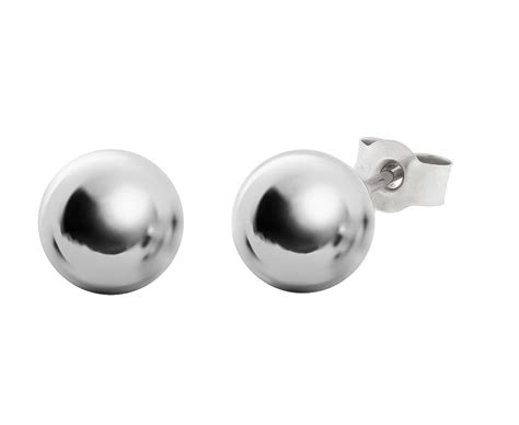 9ct White Gold 5mm Ball Stud Earrings Buy Online Free Insured Uk