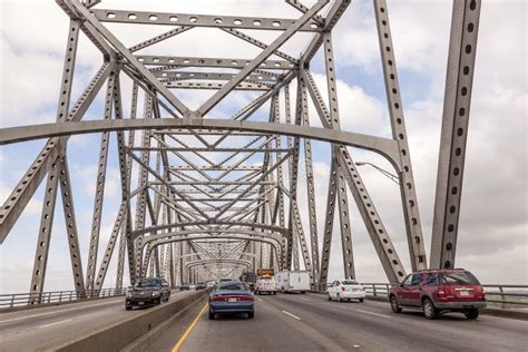 Calcasieu River Bridge in Westlake, USA Editorial Photo - Image of ...