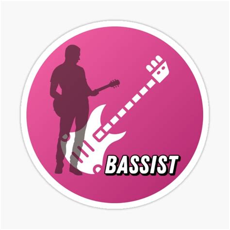 Bass Player Sticker For Sale By Minu Design Redbubble