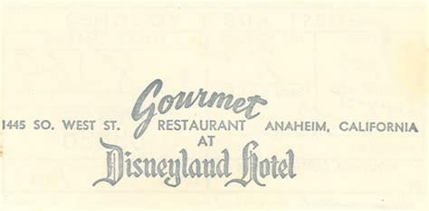 The Original Disneyland Hotel 1956 Disneyland Hotel Items