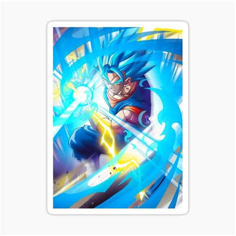 Vegito Blue Dragon Ball Artwork Sticker For Sale By Artanddesigni Redbubble