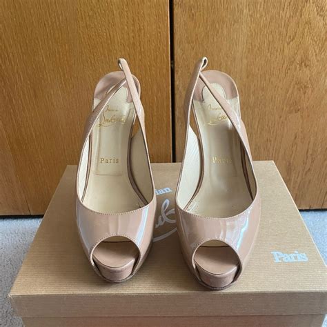 Christian Louboutin Private Number 120 Nude Platfor Gem