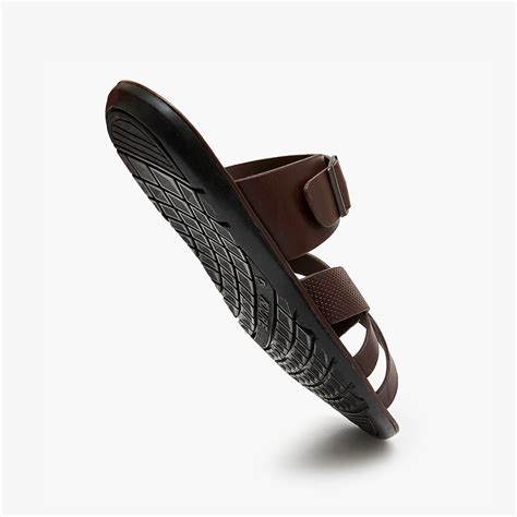 Buy Brown Mens Cross Strap Chappals Soloto
