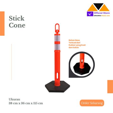 Jual Stick Cone Rubber Base Hitam Tinggi Meter Berat Kg K