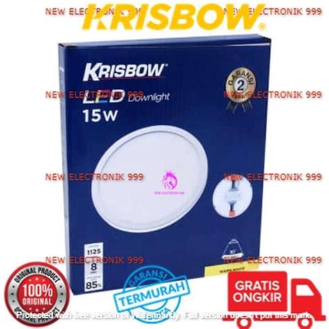 Jual Krisbow Lampu Downlight Led Round 15w 3000k Warm White Kuning Di