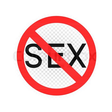 No Sex Text Sign Symbol Icon On White Stock Vector Colourbox