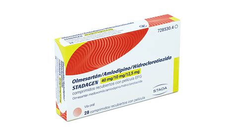 Olmesartan Amlodipino Hidroclorotiazida Stadagen Efg 40 Mg 10 Mg 12 5