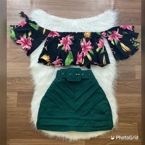 Pin de Bell em Looks De Verão Tops femininos Looks casuais