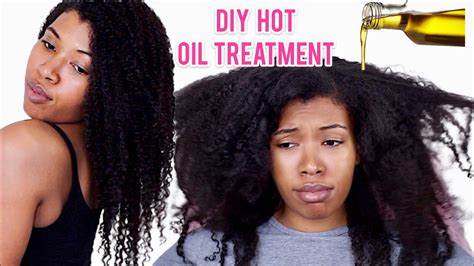 Diy Hot Oil Treatment For Dry Natural Hair Youtube