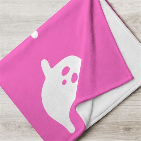 Pink Ghost Blanket Etsy