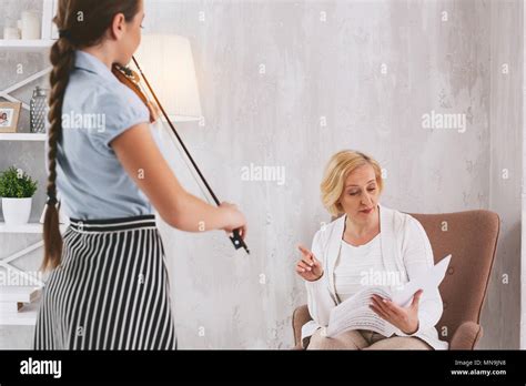 Attentive Blonde Being In All Ears Stock Photo Alamy