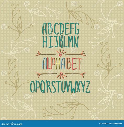 Vector Handwritten Alphabet Uppercase And Lowercase Letters