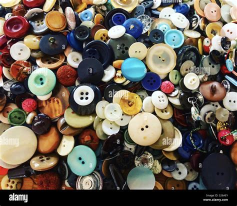 Vintage Button Collection Stock Photo Alamy
