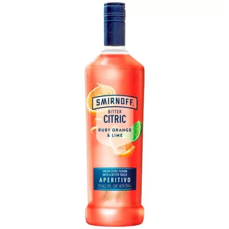 Vodka Smirnoff Saborizado Bitter Citric Ruby Orange Lime Ml