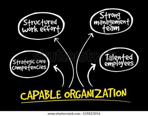 Capable Organization Strategy Mind Map Business Stock Vector Royalty