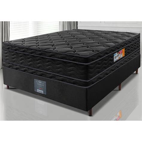 Cama Box Casal OrtoFirm Black 138x188x67 Espuma D33