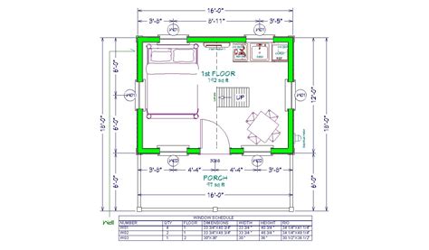 Adirondack Cabin Plans 18x24 With Cozy Loft And Front Porch 15 Bath